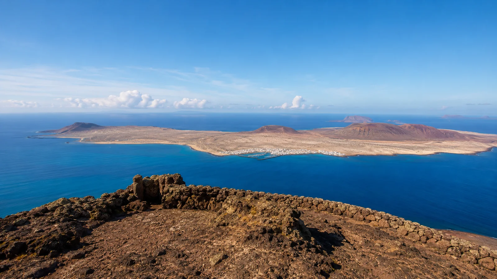 La Graciosa view from Mirador del Río in Lanzarote