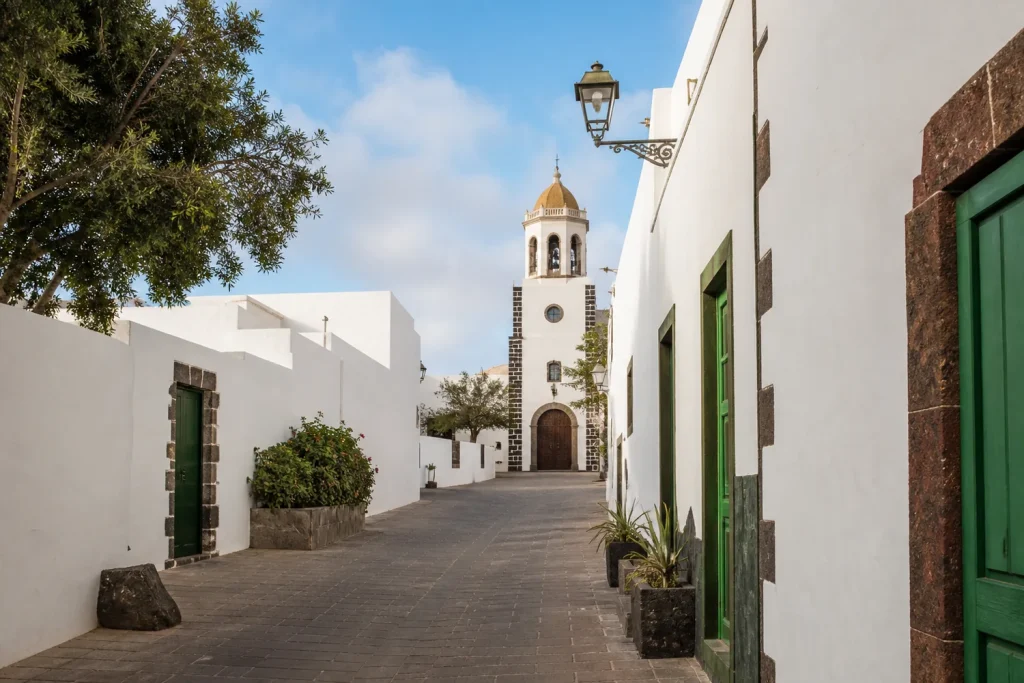 Historic streets of Villa de Teguise in Lanzarote